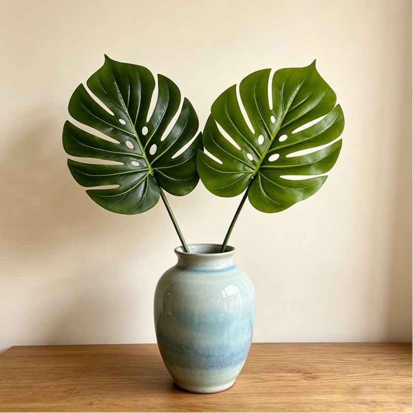 Three-Size Artificial Stomata Decorative Leaves