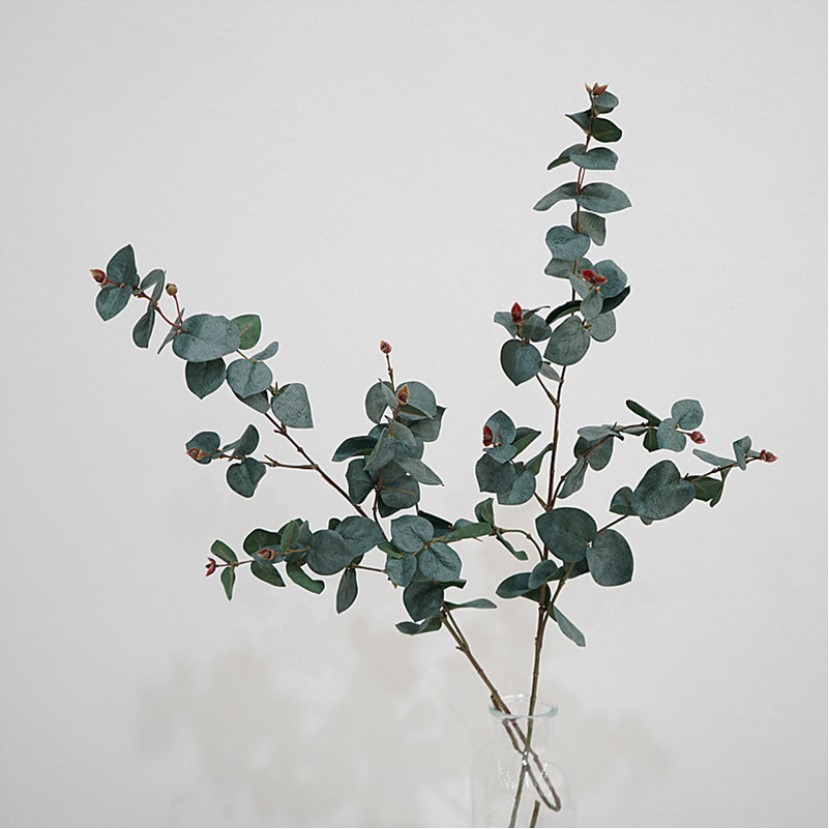 Artificial Eucalyptus Floral Arrangement with Green Stems