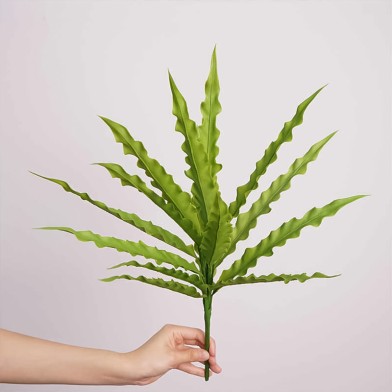 Simulated Bird's Nest Leaf Decorative Green Plant