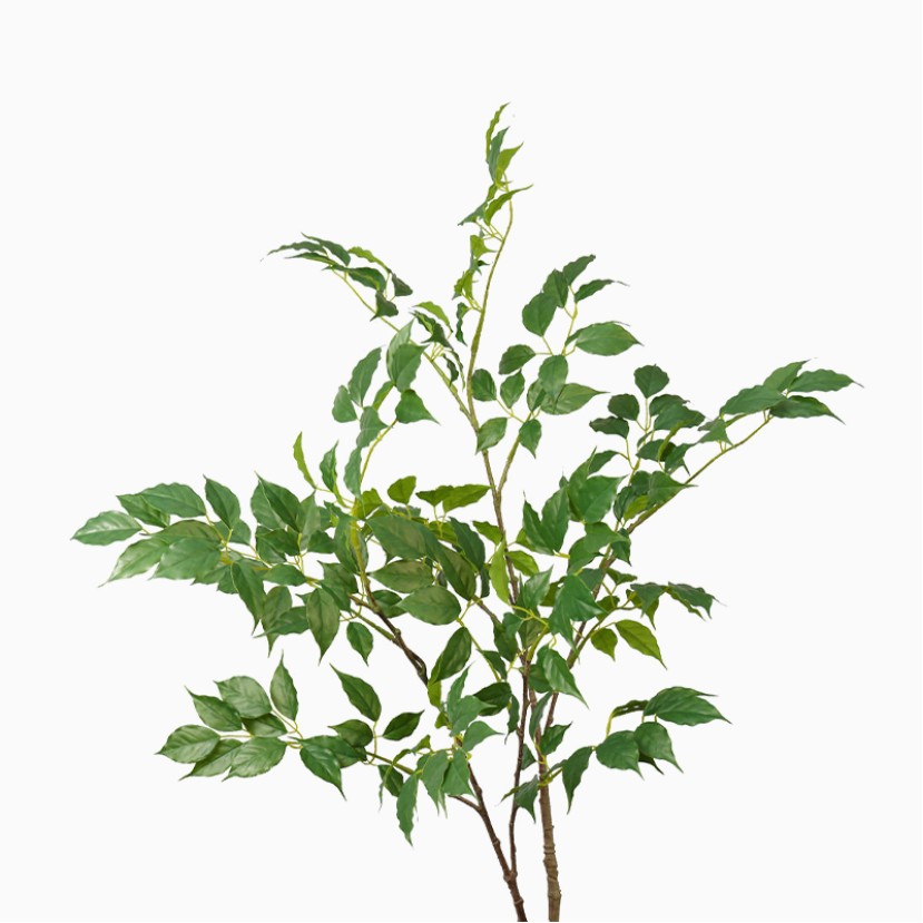 110 cm Realistic Ficus Leaf Decorative Branch