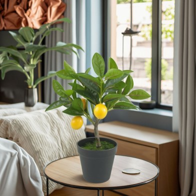 Potted Artificial Lemon Tree