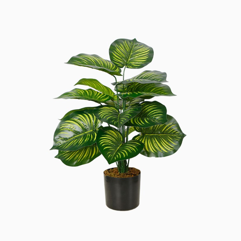 Dark Green Leaf Plastic Simulation Potted Tree