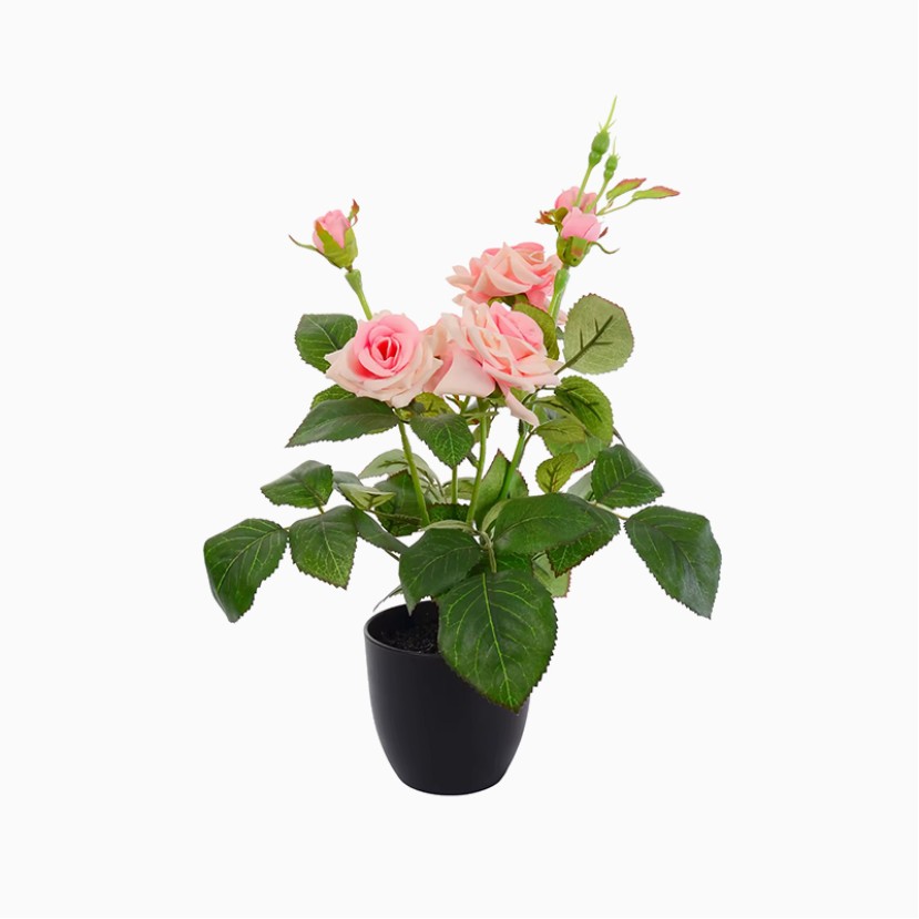 UV-Resistant Simulated Polyester Rose Artificial Flower
