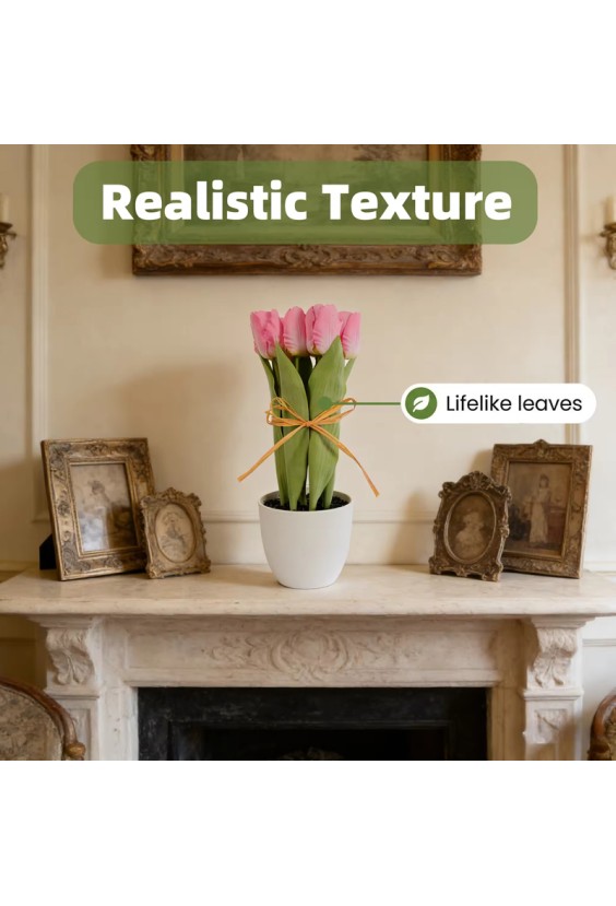 Handmade Decorative Artificial Tulip Bouquet