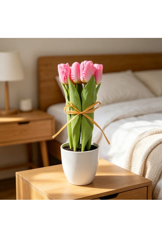 Handmade Decorative Artificial Tulip Bouquet