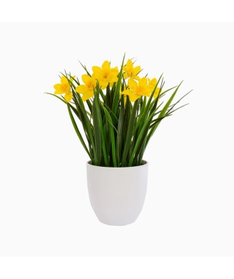 Yellow Polyester Artificial Lotus Flower