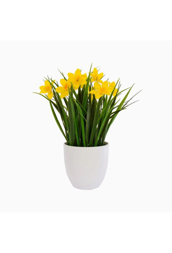 Yellow Polyester Artificial Lotus Flower