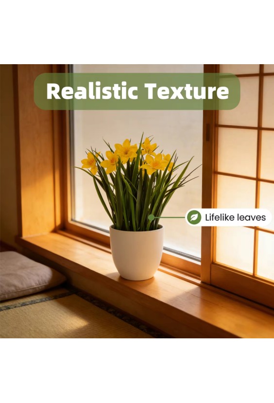 Yellow Polyester Artificial Lotus Flower