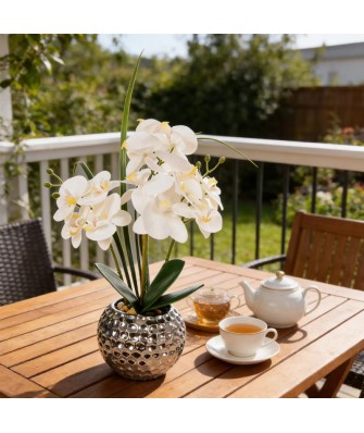 Handmade Plastic Phalaenopsis Artificial Flower