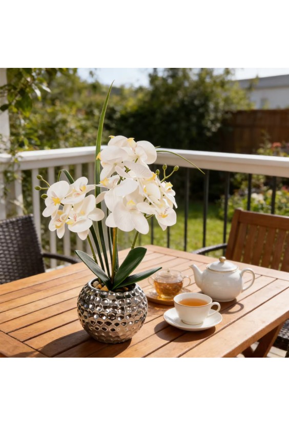 Handmade Plastic Phalaenopsis Artificial Flower