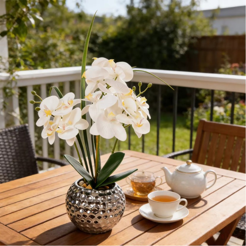 Handmade Plastic Phalaenopsis Artificial Flower