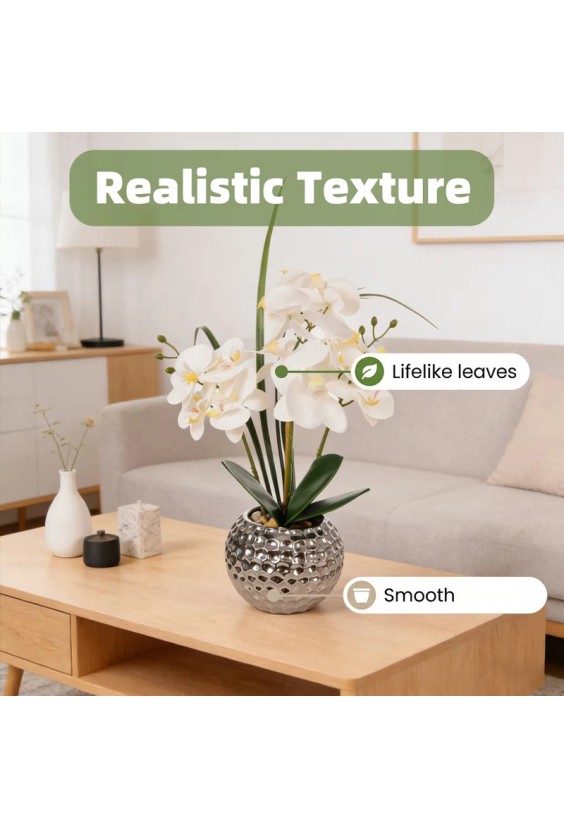 Handmade Plastic Phalaenopsis Artificial Flower