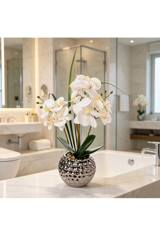 Handmade Plastic Phalaenopsis Artificial Flower