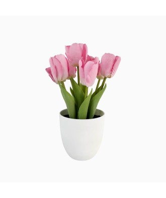 Modern Handmade Artificial Tulip Potted Plant