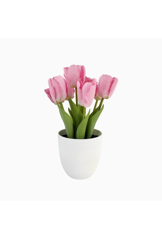Modern Handmade Artificial Tulip Potted Plant