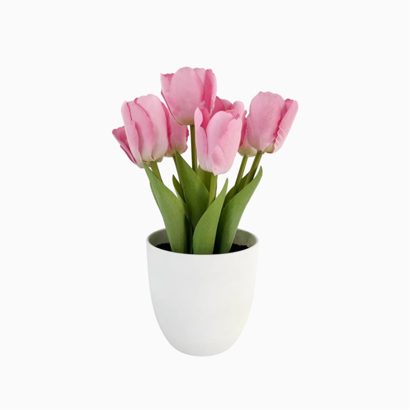 Modern Handmade Artificial Tulip Potted Plant