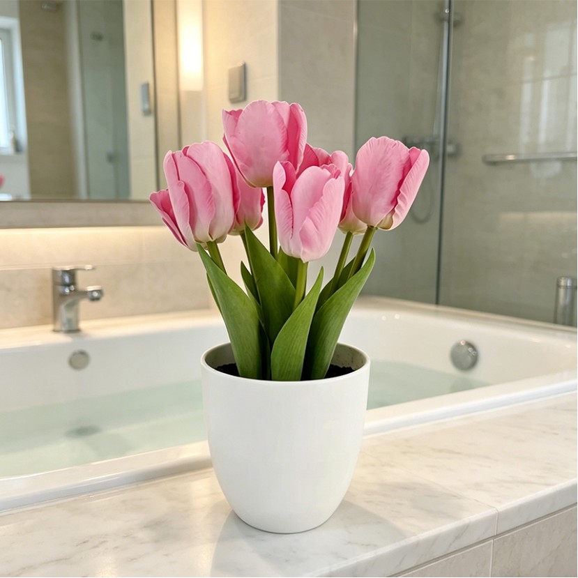 Modern Handmade Artificial Tulip Potted Plant