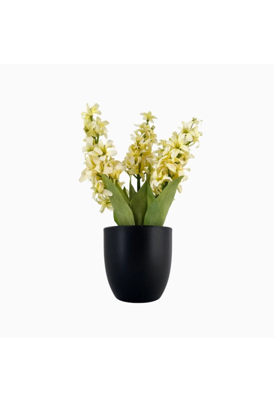 Highly Realistic Yellow Hyacinth Artificial Potted Plant