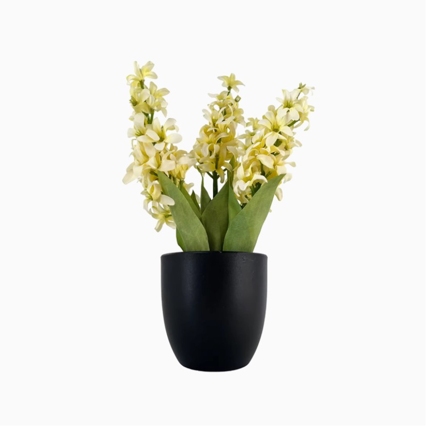 Highly Realistic Yellow Hyacinth Artificial Potted Plant