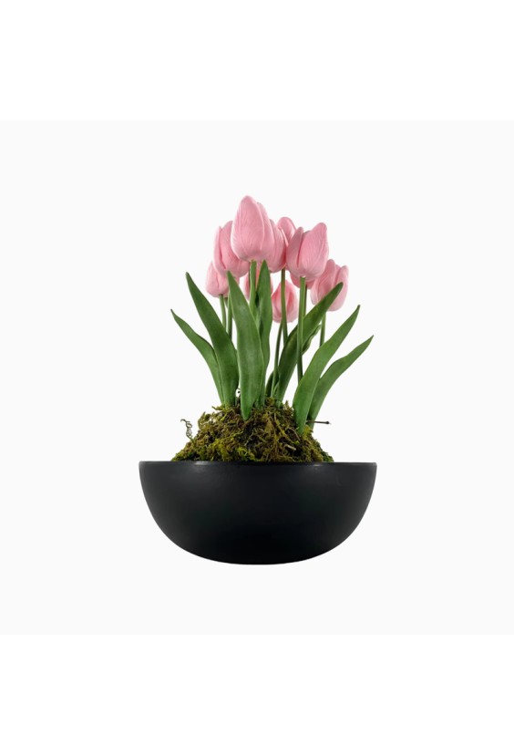UV-Resistant Handmade Artificial Tulip Potted Plant