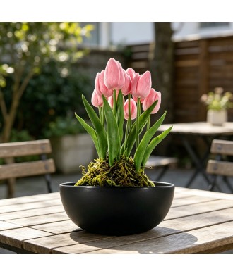 UV-Resistant Handmade Artificial Tulip Potted Plant