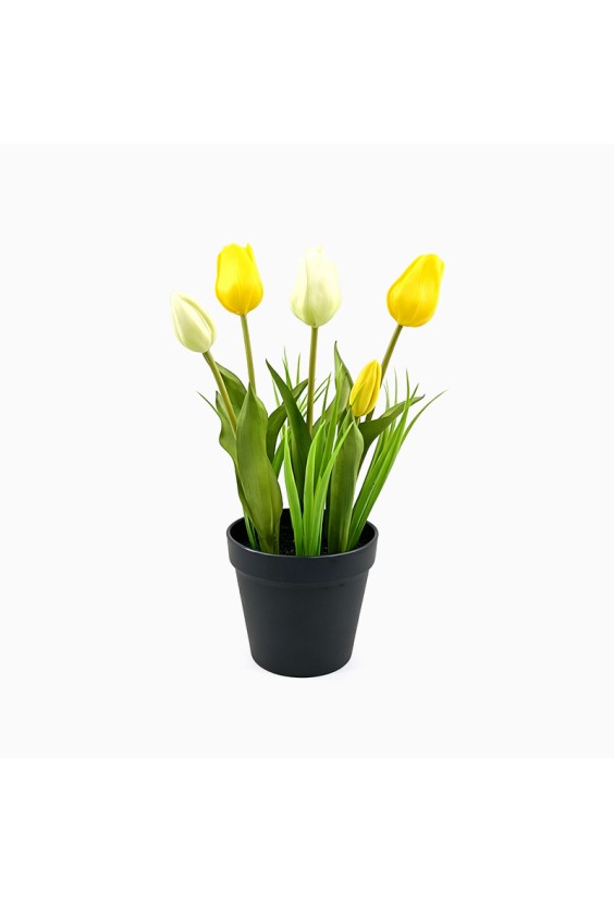 High-Simulation Handmade Tulip Potted Plant