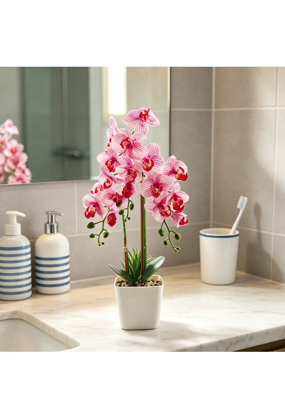 Simulated Phalaenopsis Mini Potted Plant