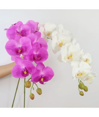 Real Touch Nine-Head PVC Simulation Orchid