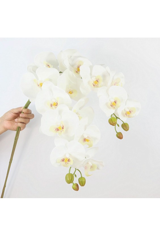 Real Touch Nine-Head PVC Simulation Orchid