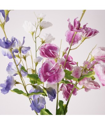 Simulated Sweet Pea Flower Handmade Bouquet