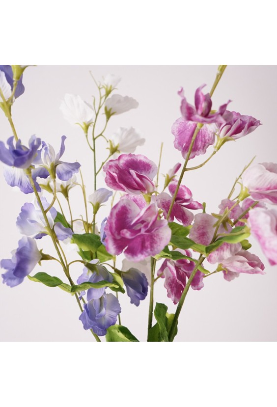 Simulated Sweet Pea Flower Handmade Bouquet