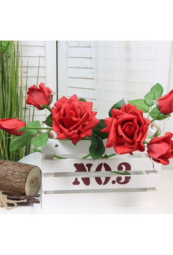 High-Quality Silk Simulation Touch Rose Flower