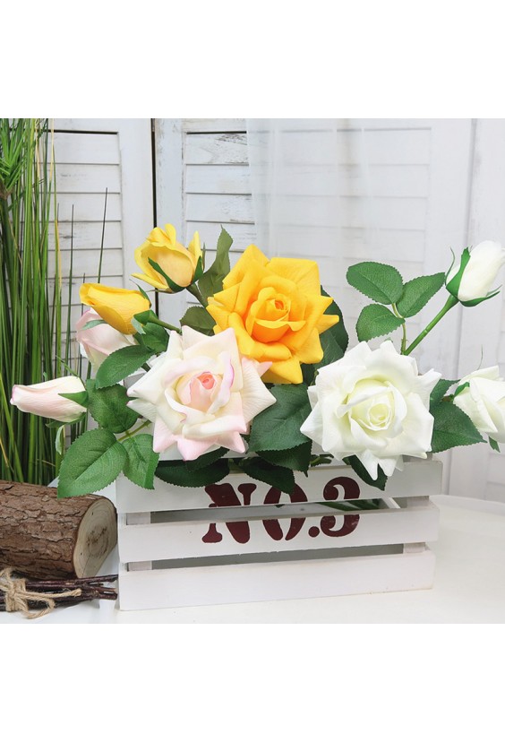 High-Quality Silk Simulation Touch Rose Flower