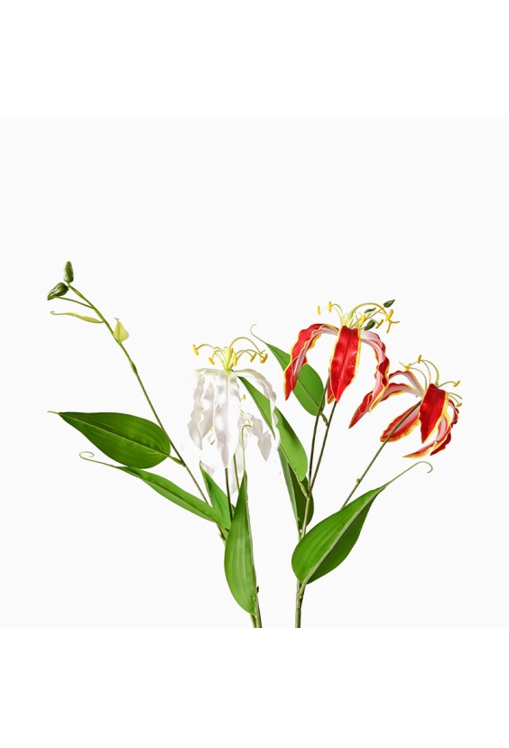 Retro Handmade Simulated Flame Lily Flower Decoration