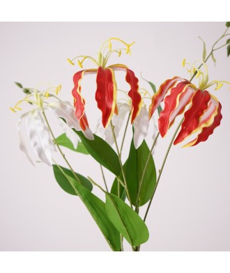Retro Handmade Simulated Flame Lily Flower Decoration