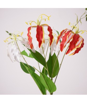 Retro Handmade Simulated Flame Lily Flower Decoration