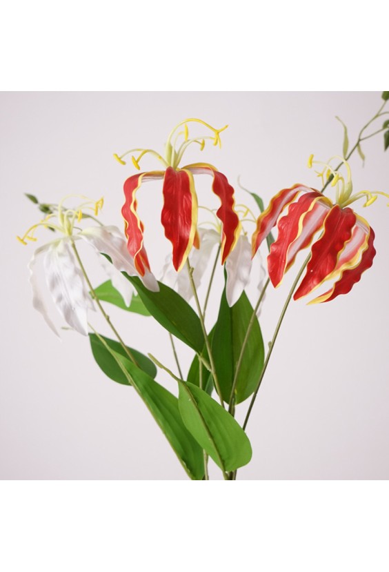 Retro Handmade Simulated Flame Lily Flower Decoration