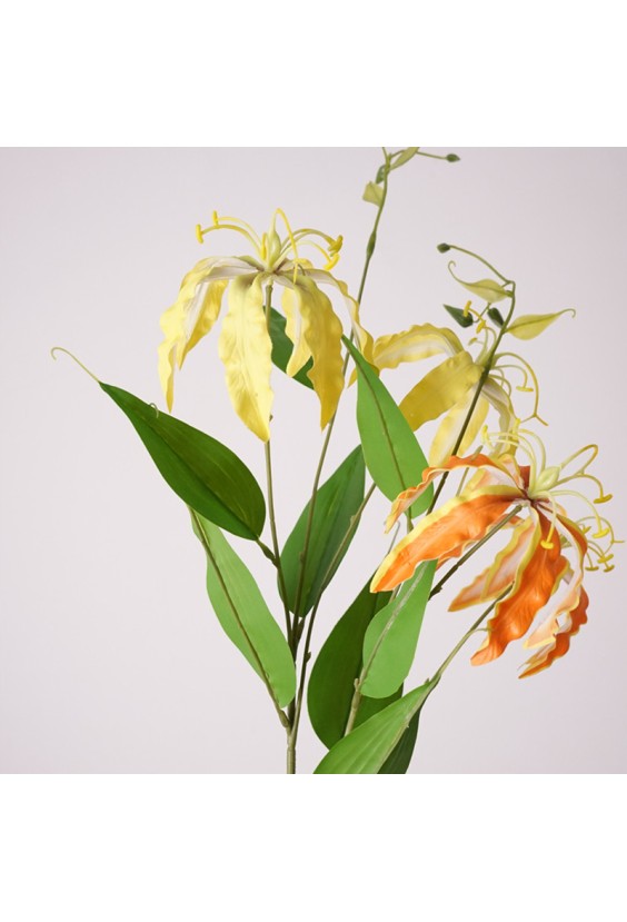 Retro Handmade Simulated Flame Lily Flower Decoration