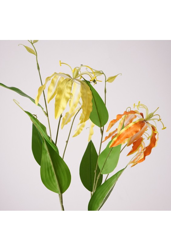 Retro Handmade Simulated Flame Lily Flower Decoration