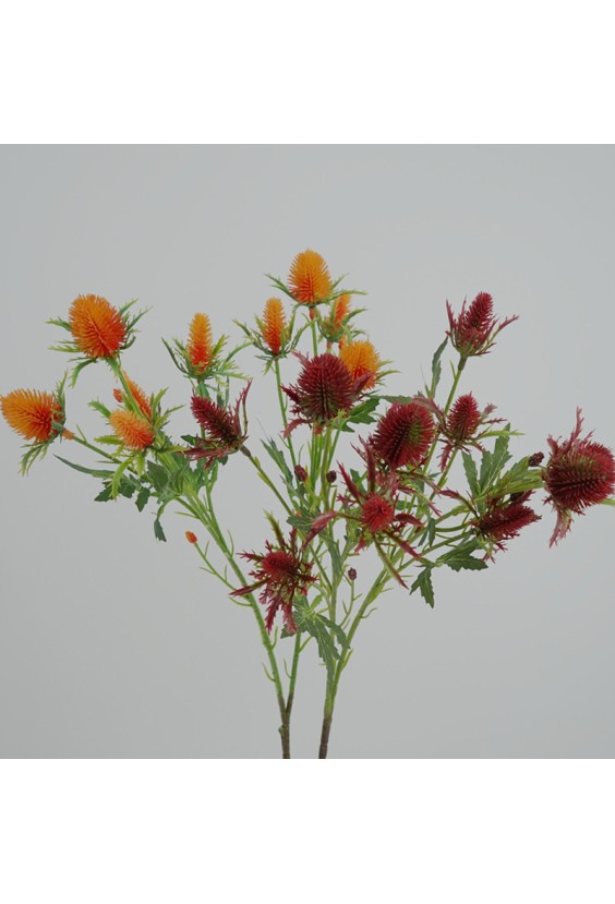 Realistic Blue Eryngium Artificial Flowers for Living Room Decor