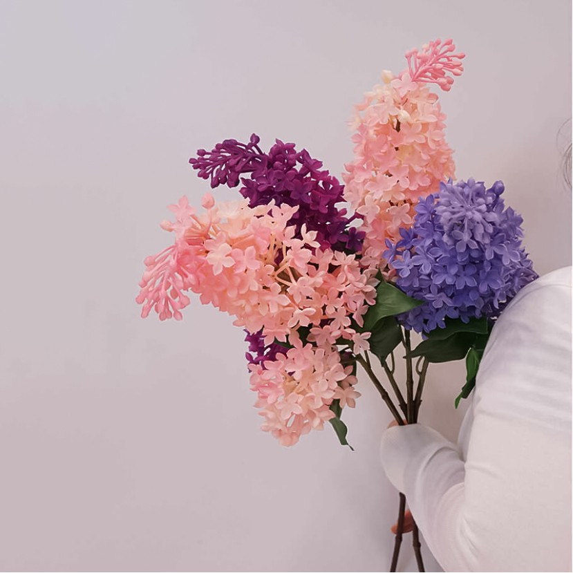 Real Touch Handmade Lilac Artificial Flower