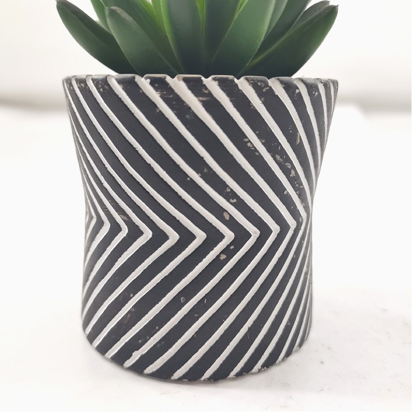 Cement Pot Simulation Succulent Plant