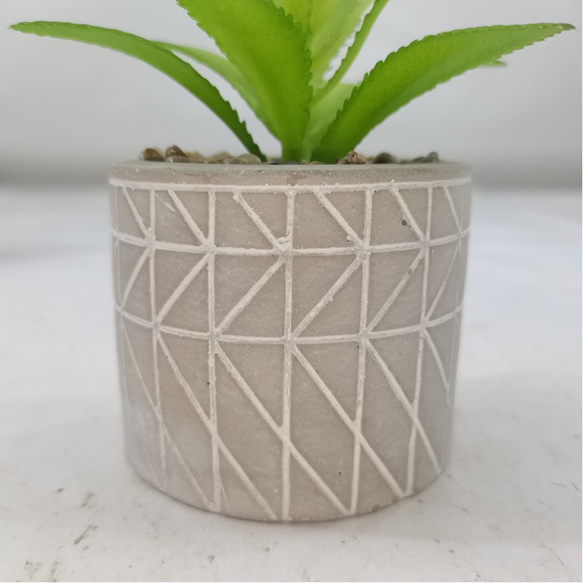 High Simulation Succulent Plant Cement Pot