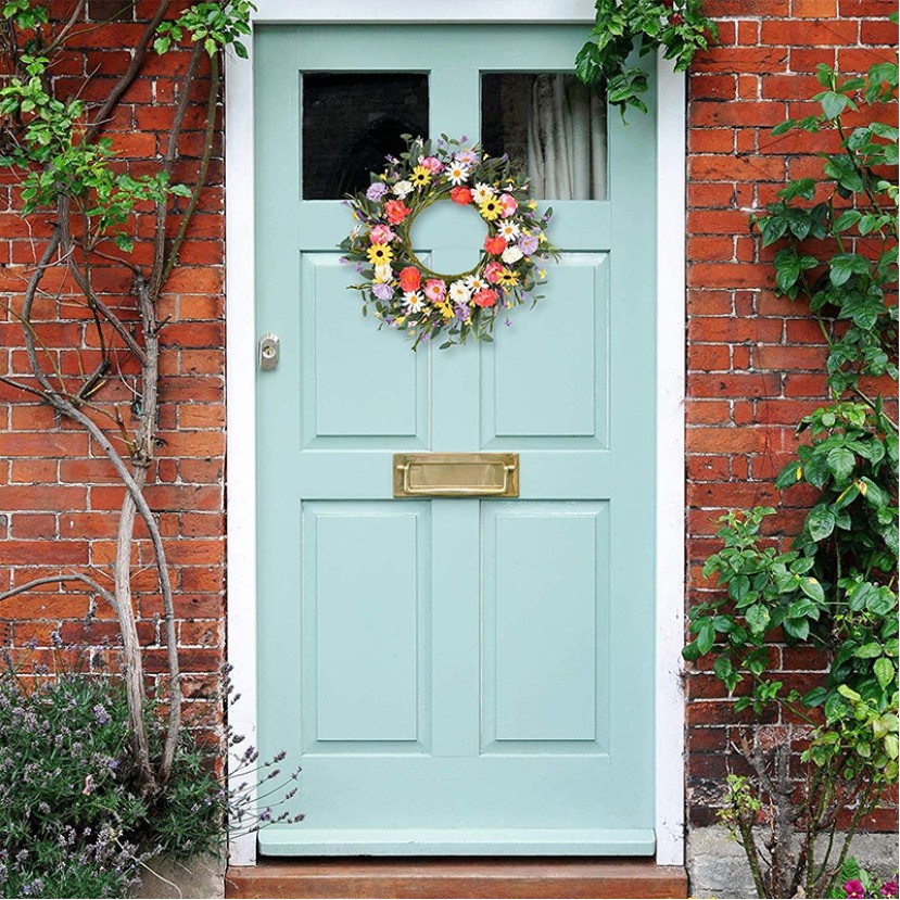 Daisy Lavender Artificial Flower Wreath