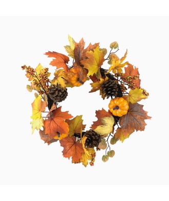 Simulation Maple Leaf Pumpkin Wreath