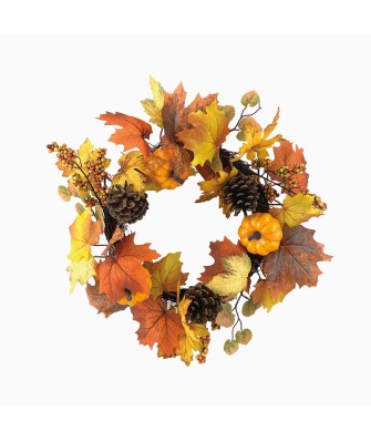 Simulation Maple Leaf Pumpkin Wreath