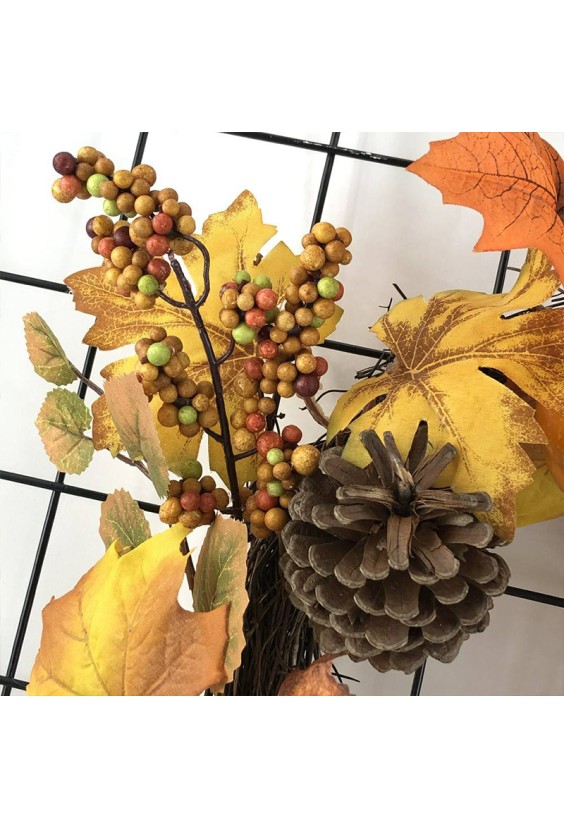 Simulation Maple Leaf Pumpkin Wreath
