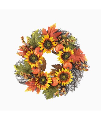 Handmade Lavender Daisy Christmas Wreath