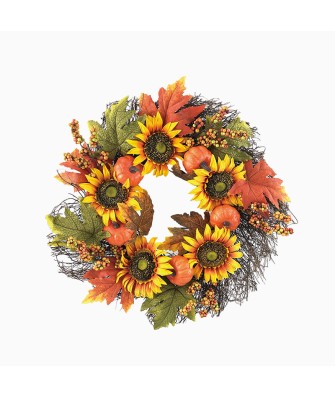 Handmade Lavender Daisy Christmas Wreath