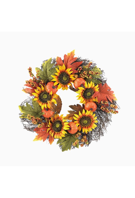 Handmade Lavender Daisy Christmas Wreath